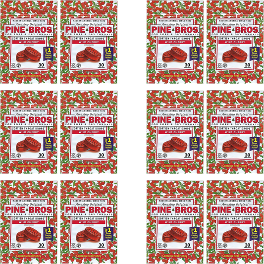 Pine Brothers Wild Cherry Throat Drops (30ct 12-pack)
